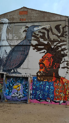 Les artistes s'expriment sur les murs de la friche industrielle du Gabut 