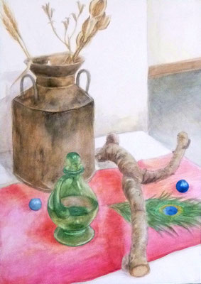 女子美術大学アート・デザイン表現学科メディア表現領域合格者作品（静物水彩）
