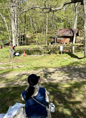 立原高原ビレッジでのスケッチ風景
