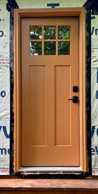 July 4, 2025. Exterior of painted door.