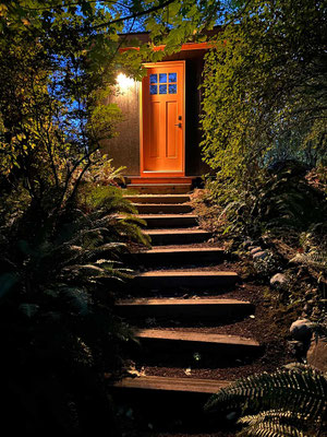 August 16, 2025. A view of the new rear lantern at night.