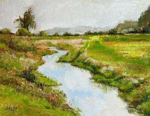 "Autumn In The Air" • Oil on board • 11" x 14" • $300