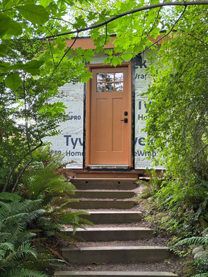 July 4, 2025. The pretty path leading up to the garden studio door.