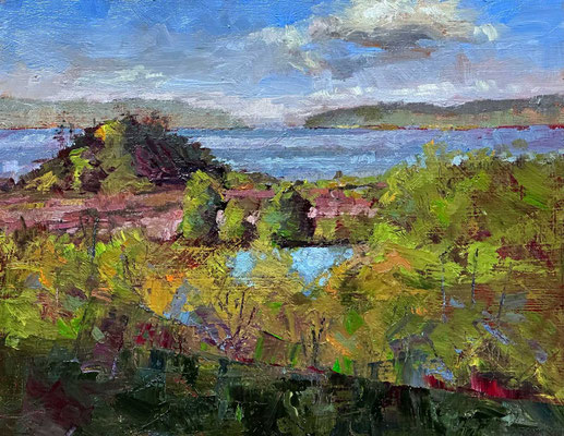 "Near Fishtown" • Oil on wood panel • 11" x 14"