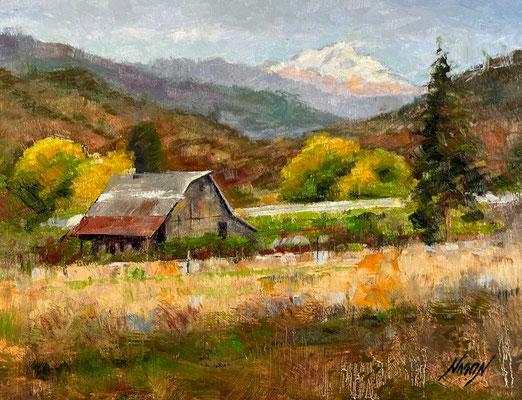 "Autumn Graces" • Oil on board • 14" x 11" • $300
