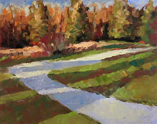 "Four Springs Preserve" • Oil on board • Framed • 8.5" x 11" • $200