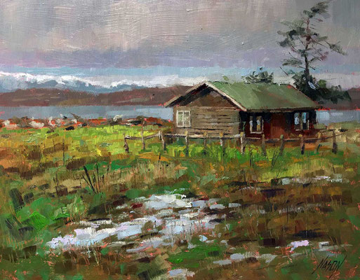 "Solitude" • Oil on board • 11" x 14" • $300