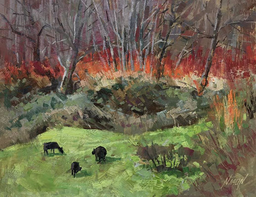 "Grazing" • Oil on board • 11" x 14" • $200