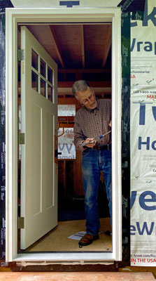 June 31, 2025. Installing the door hardware.