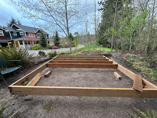 March 27, 2025. More floor joists are installed.