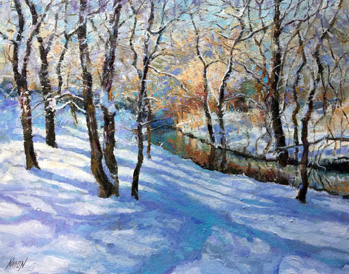 "Winter Walk" • Oil on canvas • 16" x 20"