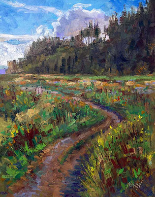 "English Boom Morning" • Oil on board • 14" x 11" • $200