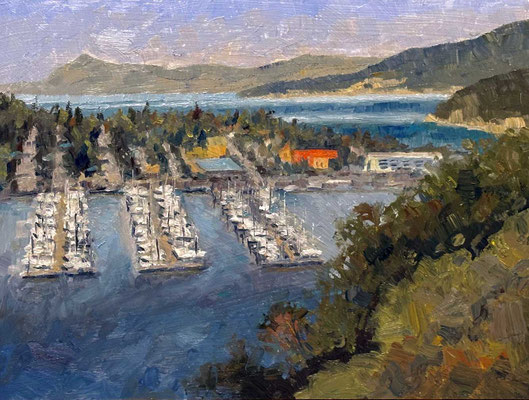 "Anacortes in the Sun" • Oil on board • 12" x 16" • $375