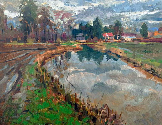 "Hat Ditch" • Oil on board • 11" x 14" • $300