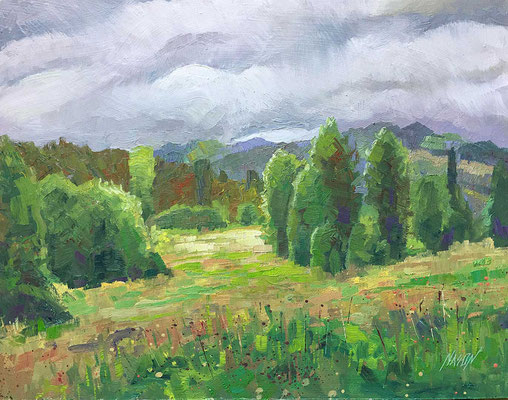 "Nakashima Farm" • Oil on board • 11" x 14" • $300