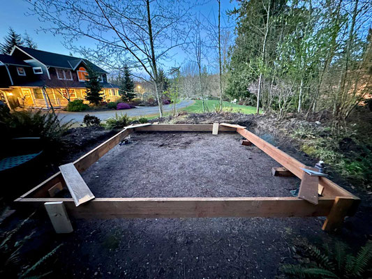 March 25, 2025. The rim-joists were raised to the proper height, squared and leveled.