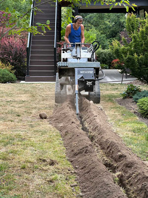 July 9, 2025. Code requires that the trench be dug to a depth of 18 inches.