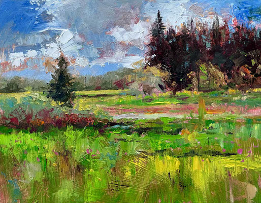 "Spring Valley" • Oil on wood Panel • 11" x 14"