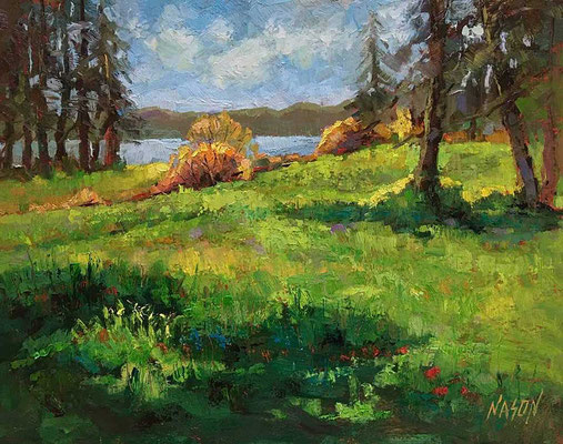 "Afternoon View to Whidbey" • Oil on board • 11" x 14"