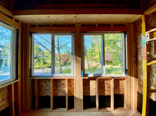 August 11, 2025. Inside view, facing north.