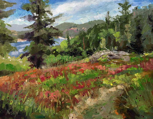 "View to Burrows Bay" • Oil on board • 11" x 14" • $300