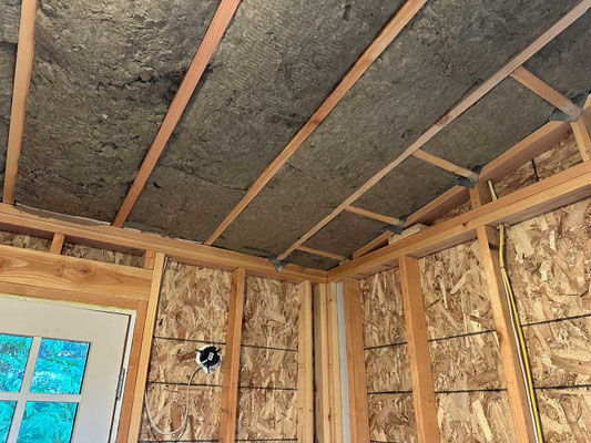 September 8, 2025. Ceiling insulation is now in place.