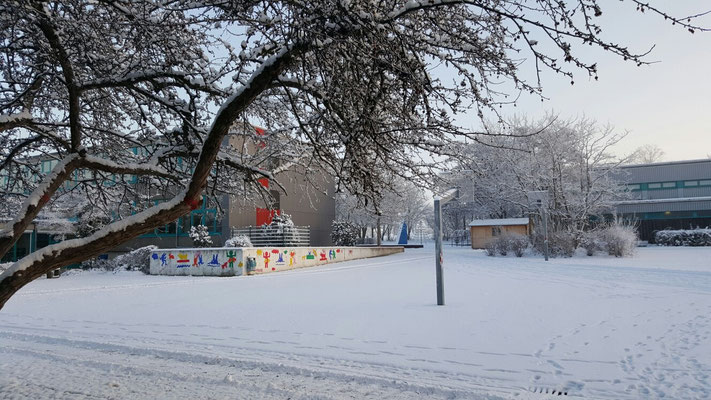 Schulhof im Januar 2016