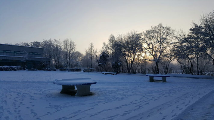 Schulhof im Januar 2016