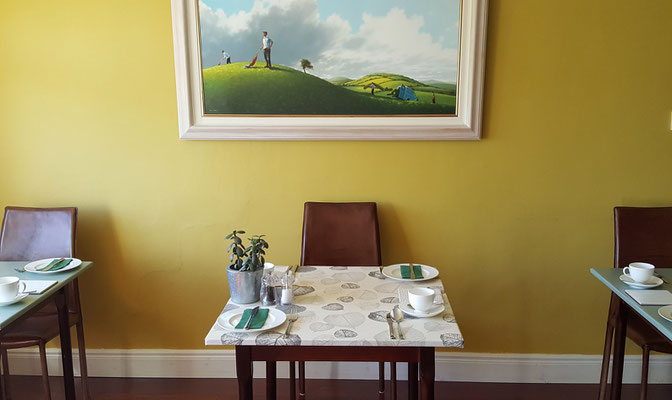 Hillside Lodge - Clifden, Connemara, Galway County, Ireland - breakfast table