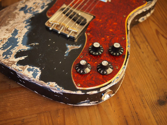 MJT - Telecaster Custom - Black Over LPB - Dirty Relic MJT - Telecaster Custom - Black Over LPB - Dirty Relic