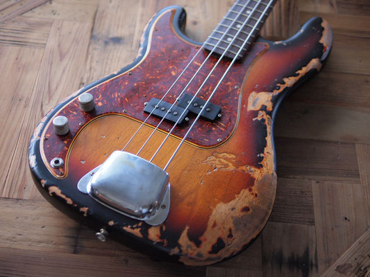 Fender Custom Shop + Warmoth - 1957 Precision Bass Left Handed - Dirty burst Custom