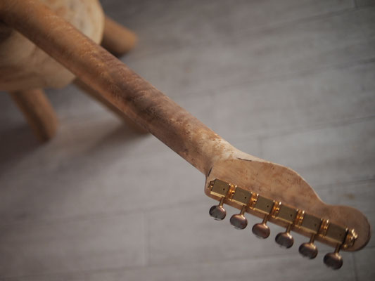 SOLD Warmoth - Custom Stratocaster Thinline - Worn Brown - SPOON