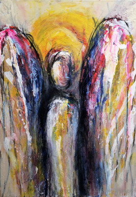 Ein Engel für... (3) - Mischtechnik - 50x70 cm - 2021