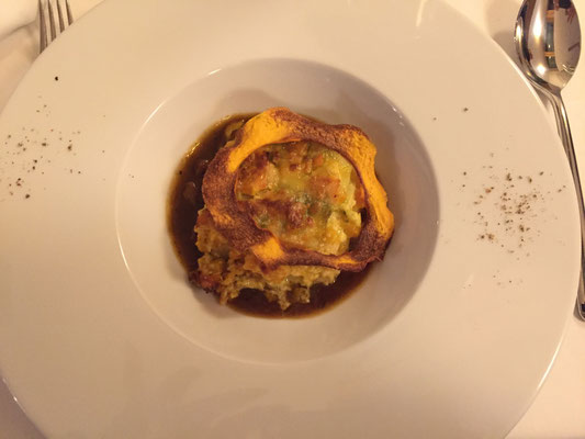 Lasagnette mit Kürbis und Entenragout