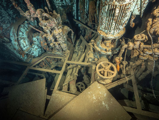 Engine room of Giannis D wreck
