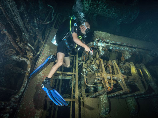 Engine room of Giannis D wreck