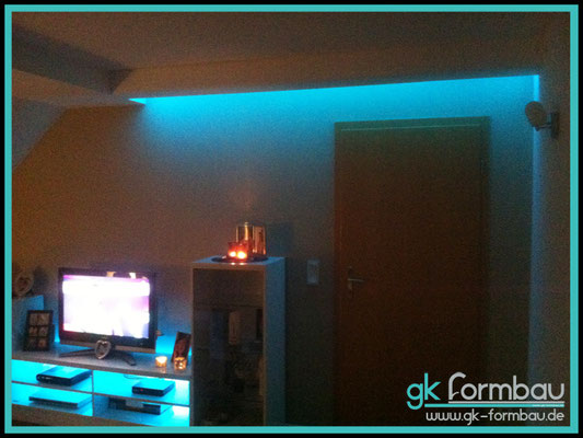 LED Lichtvoute im Wohnbereich...GKB ohne Schattenfuge mit Rundung