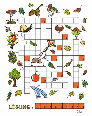 Herbsträtsel - Bilderrätsel für Kinder