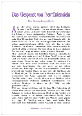 Das Gespenst von Neu-Entenstein, Eine Gespenstergeschichte für Kinder, Seite 1