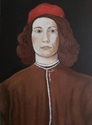 COPIA DE - RETRATO DE UN JOVEN DE SANDRO BOTICHELLI (1840-1845) - AUTOR RAQUEL CORDERO CUEVAS