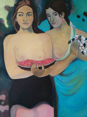 COPIA DE - PECHOS CON FLORES DE PAUL GAUGUIN (1899) - AUTOR RAQUEL CORDERO CUEVAS