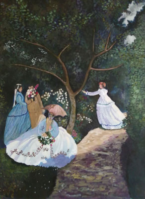 COPIA DE - MUJERES EN EL JARDÍN, CLAUDE MONET (1867) - AUTOR RAQUEL CORDERO CUEVAS