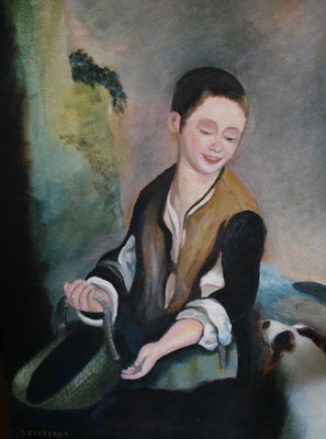 COPIA DE - MUCHACHO CON UN PERRO, BARTOLOMÉ ESTEBAN MURILLO (1655-1660) - AUTOR RAQUEL CORDERO CUEVAS