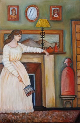 COPIA DE - ACTITUD MELANCÓLICA DE MUCHACHA EN BLANCO, JAMES WHISTLER - AUTOR RAQUEL CORDERO CUEVAS