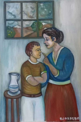 MAMÁ RETANDO A HIJO - AUTOR RAQUEL CORDERO CUEVAS (AGOSTO 2025)
