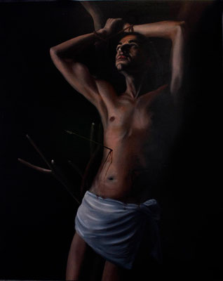 "San Sebastiano" - 2009 - Olio su tela – 100x80 cm.