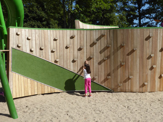 Kletterwand mit Pfotenstrecke Anlehnung Reifen