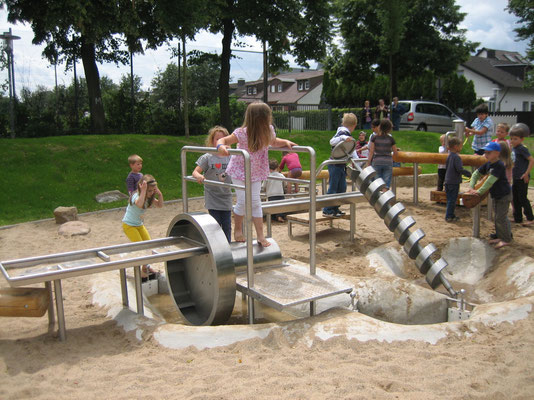 Wasserrad, archimedische Spirale