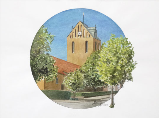 Mats Müller, Höganäs kyrka, 40x30cm