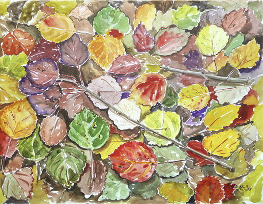 Mats Müller, Höstlöv, 40x30cm
